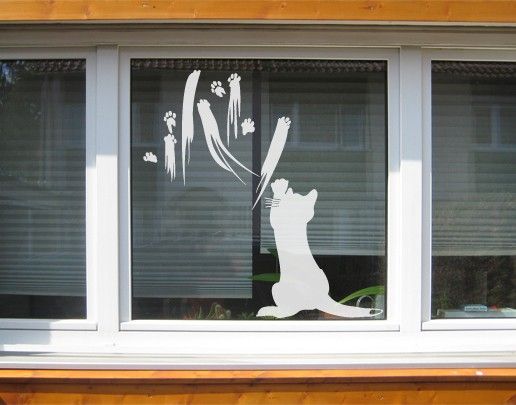 Adesivo per finestre - No.UL633 Cat Art