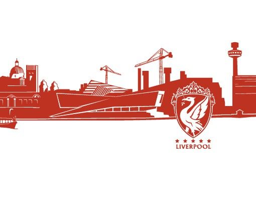 Adesivo murale no.FB46 Liverpool Skyline XXL