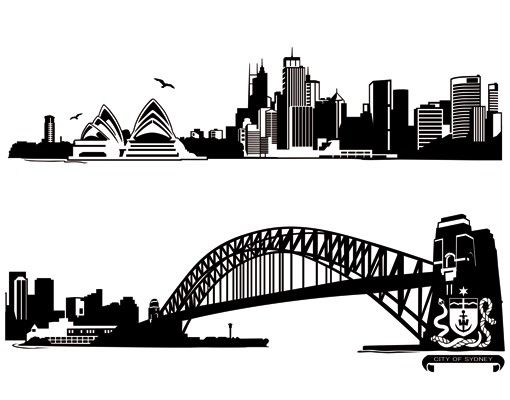 Adesivo murale no.FB49 Sydney Skyline