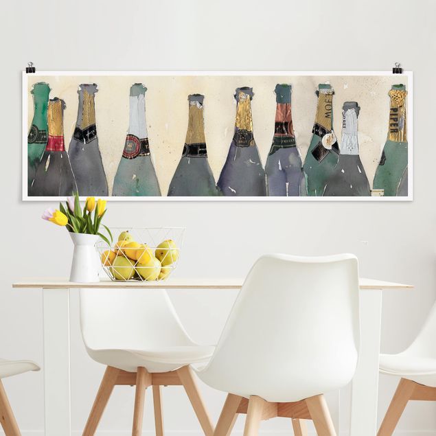 Poster illustrazioni Stappato - Champagne