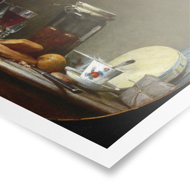 Poster - Jean-Baptiste Siméon Chardin - Vetro con albicocche - Quadrato 1:1