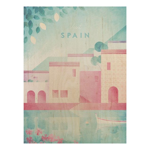 Stampa su legno - Poster di viaggio - Spagna - Verticale 4:3