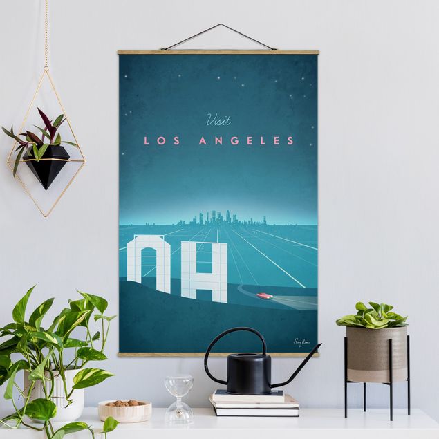 Foto su tessuto da parete con bastone - Poster Travel - Los Angeles - Verticale 3:2