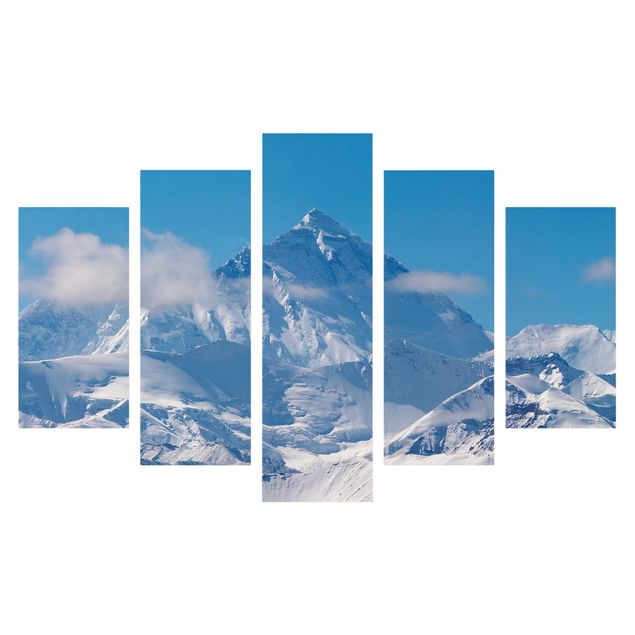 Stampa su tela 5 parti - Mount Everest