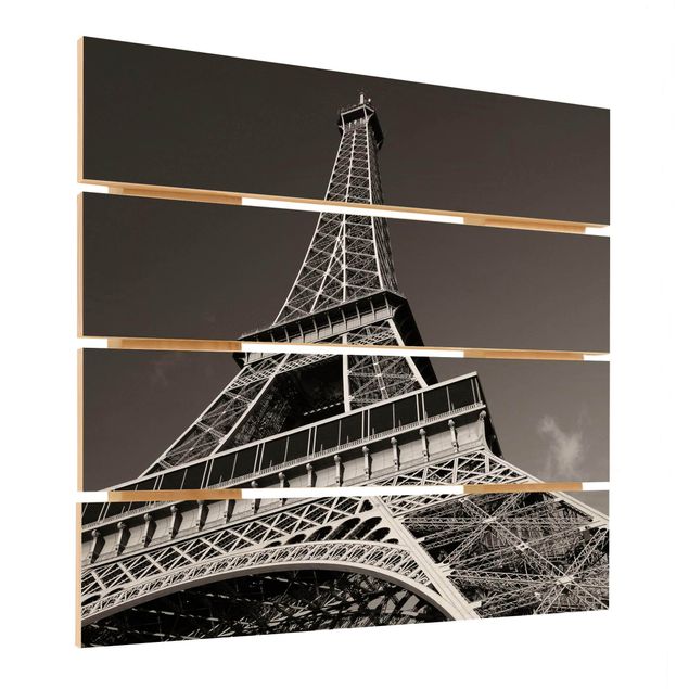 Stampa su legno - Torre Eiffel - Quadrato 1:1