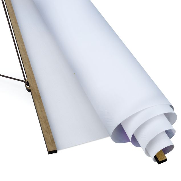 Quadro su tessuto con stecche per poster - Windflower In White - Quadrato 1:1