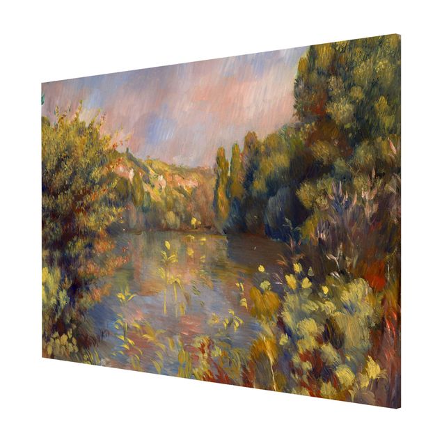 Lavagna magnetica - Auguste Renoir - paesaggio con lago - Formato orizzontale 3:4