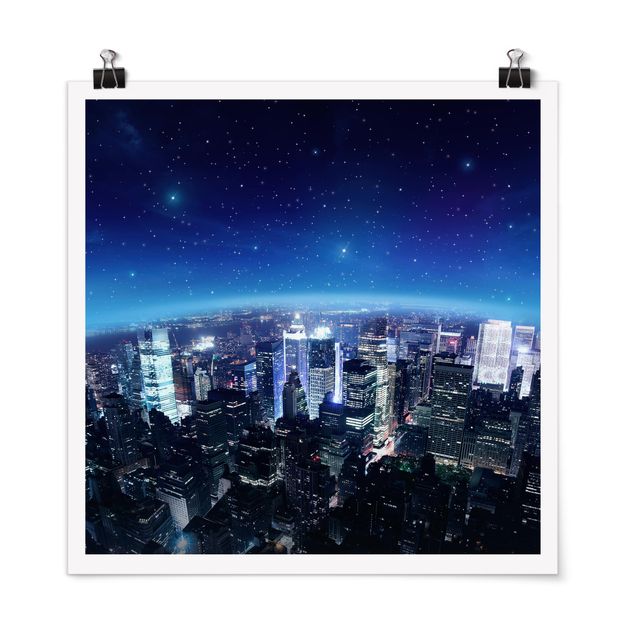 Poster - Illuminato New York - Quadrato 1:1
