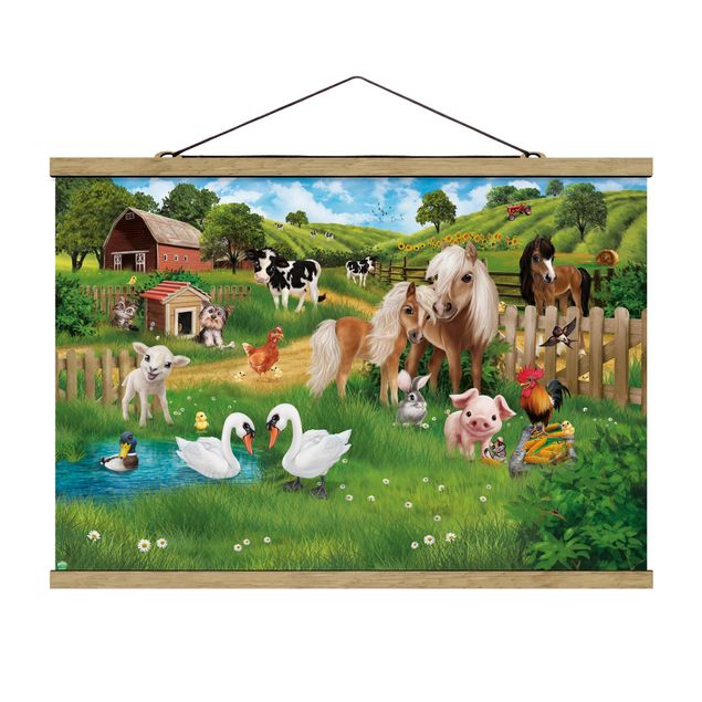 Foto su tessuto da parete con bastone - Animal Club International - Farm Animals - Orizzontale 2:3