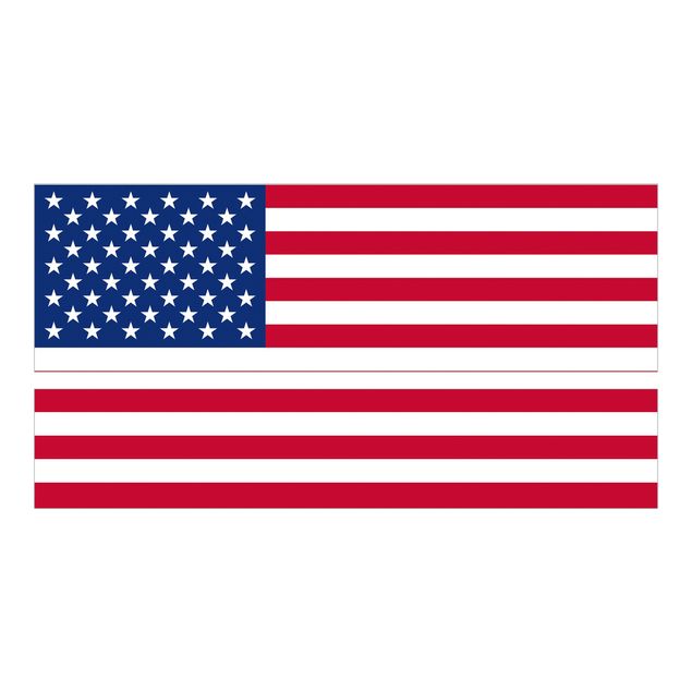 Carta adesiva per mobili IKEA - Malm Letto basso 140x200cm Flag of America 1