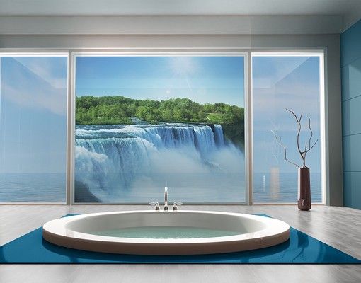Pellicola per vetri per salone Paesaggio della cascata