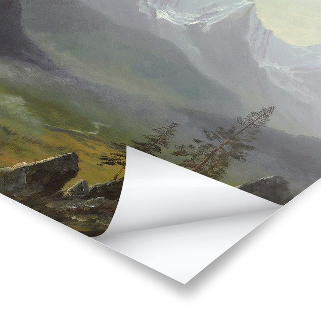 Poster - Albert Bierstadt - Monte Bianco - Orizzontale 3:4