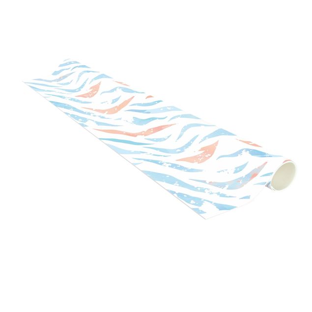 Tappeto bagno blu Motivo terrazzo durante una giornata estiva in acquerello