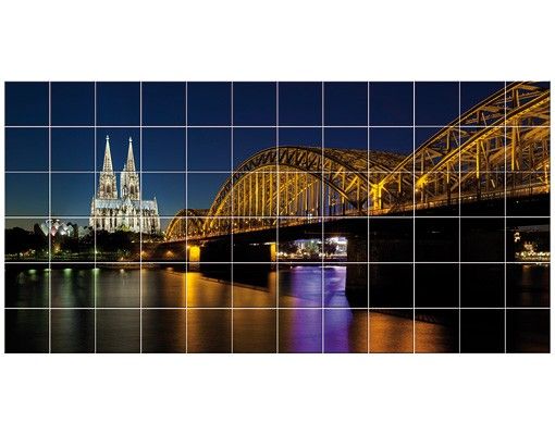 Adesivo per piastrelle - Cologne At Night