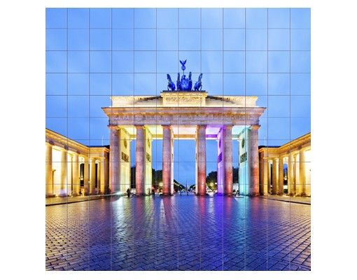 Adesivo per piastrelle - Illuminated Brandenburg Gate