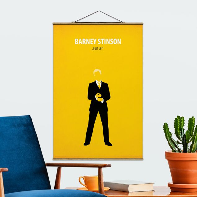 Foto su tessuto da parete con bastone - Film Poster Barney Stinson - Verticale 3:2