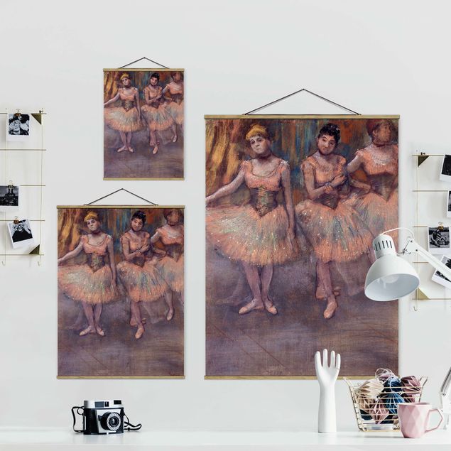 Foto su tessuto da parete con bastone - Edgar Degas - Ballerine Prima exercice - Verticale 4:3