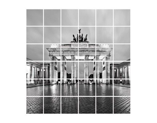 Adesivo per piastrelle - Illuminated Brandenburg Gate II