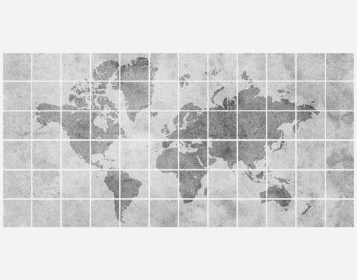 Adesivo per piastrelle - Vintage World Map II