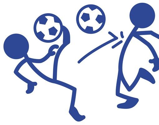 Adesivo murale no.RS99 Stick Figures Soccer