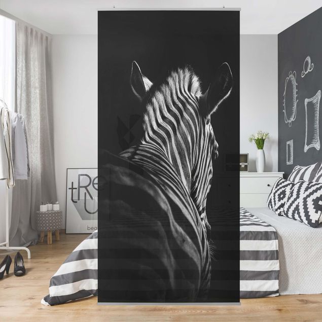 Tenda a pannello - Scuro silhouette zebra - 250x120cm