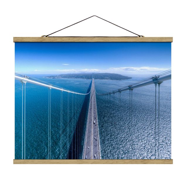 Foto su tessuto da parete con bastone - Bridge To Islanda - Orizzontale 3:4