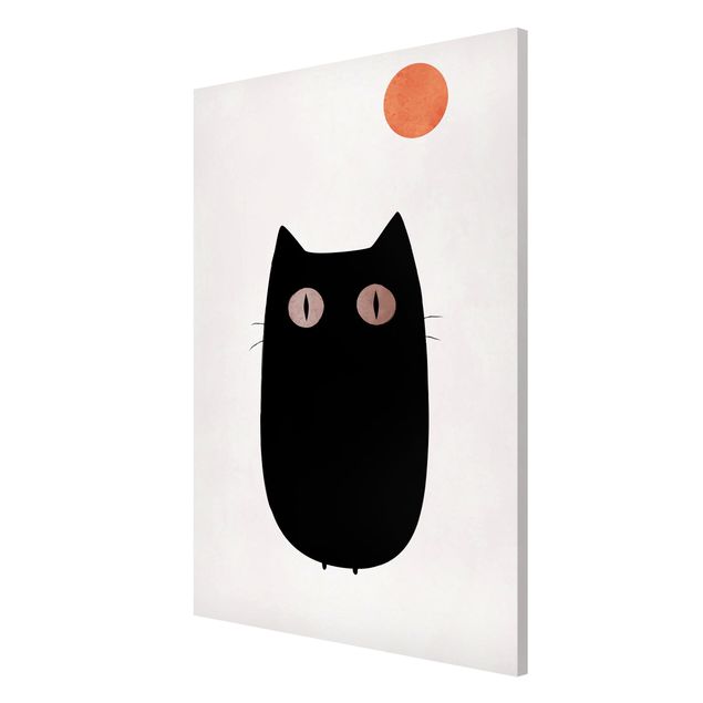 Lavagna magnetica - Illustrazione di gatto nero