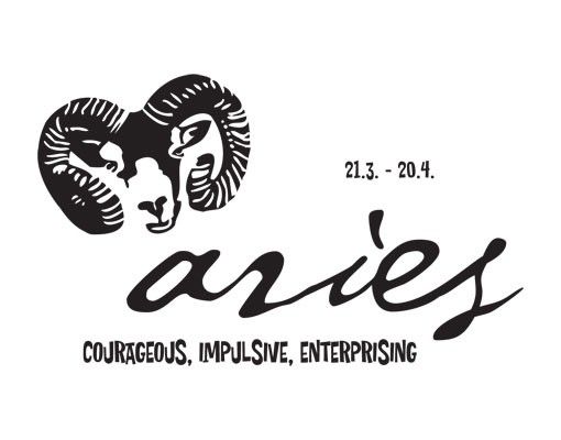 Adesivo murale no.UL762 Zodiac Sign Aries
