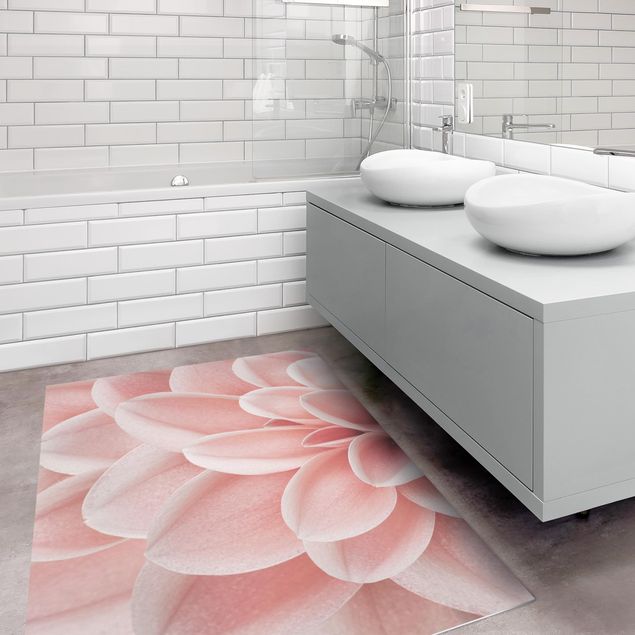 Tappeti bagno moderni Dettaglio dei petali rosa della Dalia