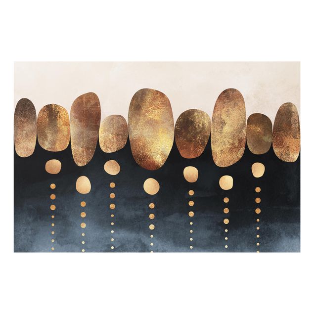 Paraschizzi in vetro - Abstract Golden Stones