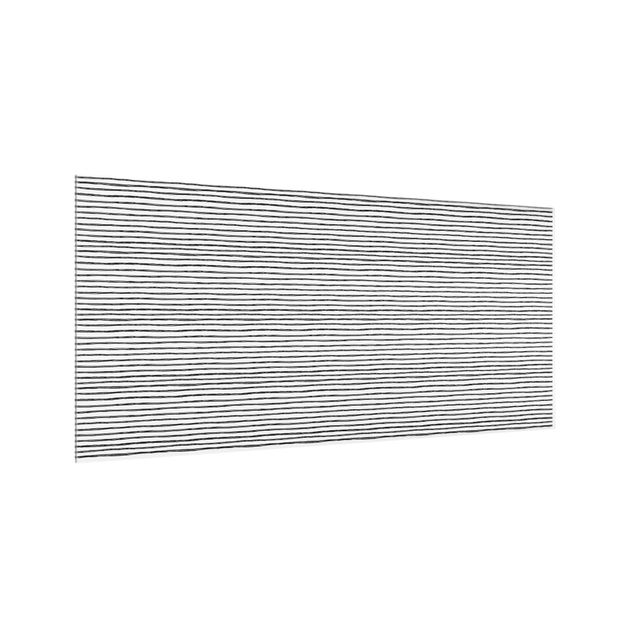 Paraschizzi in vetro - Trama di linee in inchiostro nero - Formato orizzontale 2:1