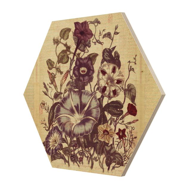 Esagono in legno - Bouquet di memoria Vintage