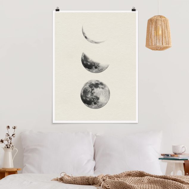 Poster illustrazioni Tre lune