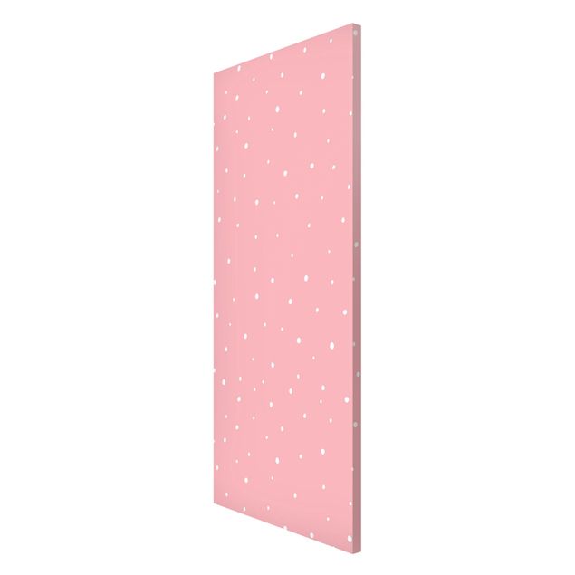 Lavagna magnetica - Piccoli punti disegnati su rosa pastello
