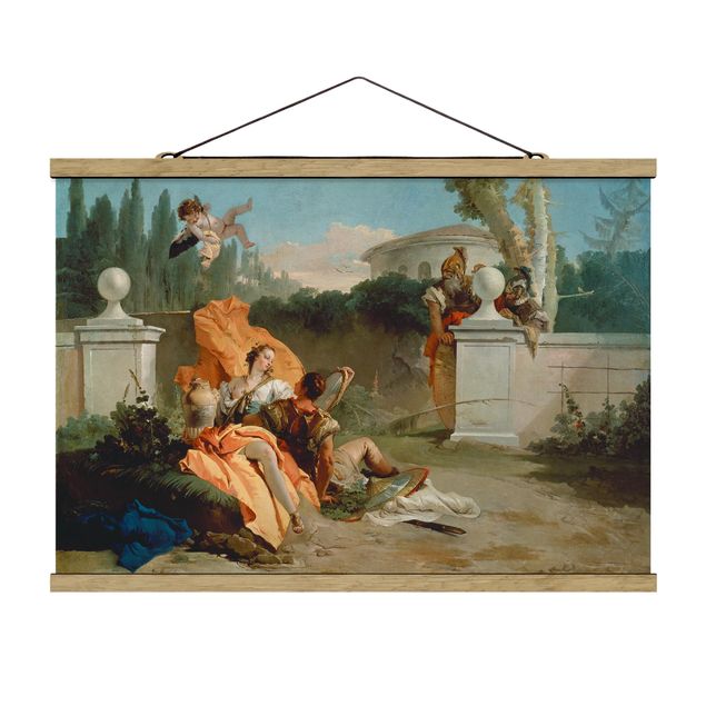 Foto su tessuto da parete con bastone - Giovanni Battista Tiepolo - Rinaldo e Armida - Orizzontale 2:3