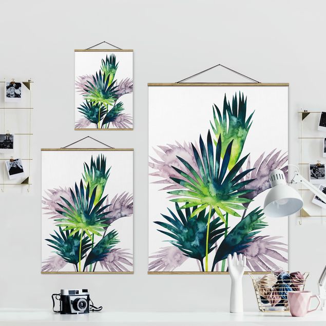 Foto su tessuto da parete con bastone - Exotic Foliage - Palma - Verticale 4:3