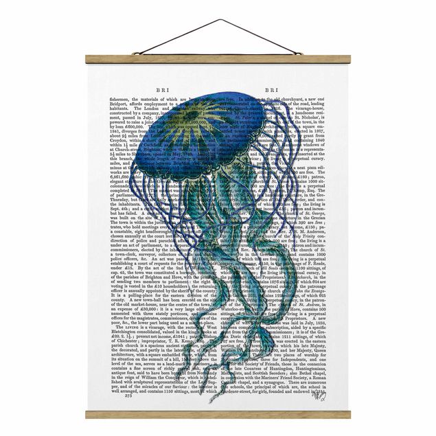Foto su tessuto da parete con bastone - Reading Animal - Medusa - Verticale 4:3