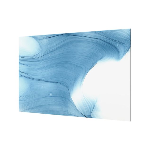 Paraschizzi in vetro - Mélange in blu chiaro - Formato orizzontale 3:2