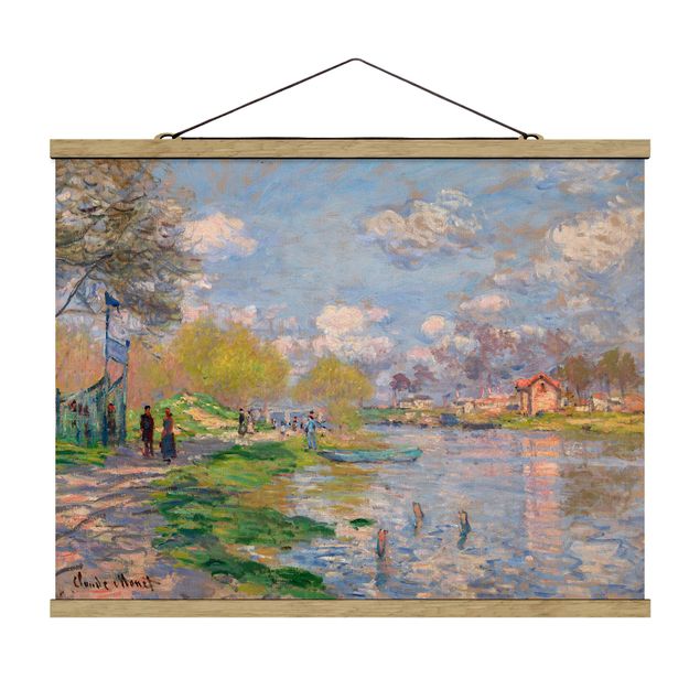 Foto su tessuto da parete con bastone - Claude Monet - Il suo - Orizzontale 3:4