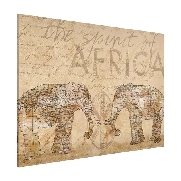 Quadri animali Collage vintage - Spirito dell'Africa