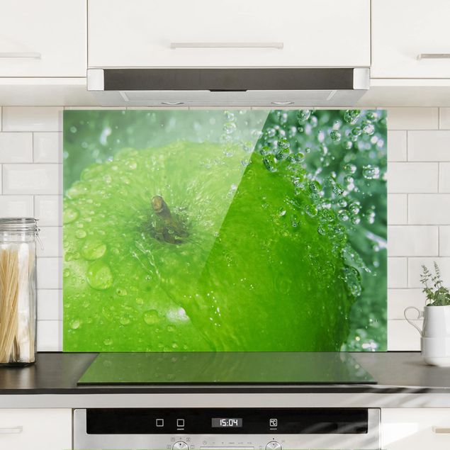 paraschizzi cucina vetro magnetico Mela verde