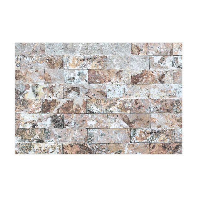 Tappeto cucina effetto marmo Muro di pietra naturale di marmo