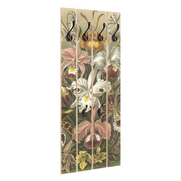 Appendiabiti in legno - Consiglio Orchid Vintage - Ganci cromati - Verticale