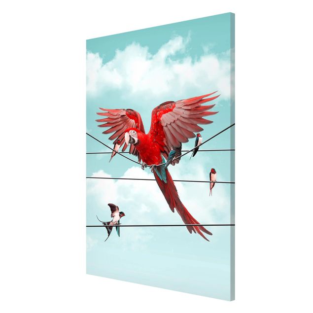 Lavagna magnetica - Cielo Con Uccelli - Formato verticale 2:3