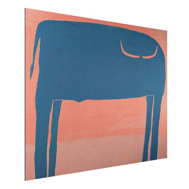 quadro astratto moderno Toro blu