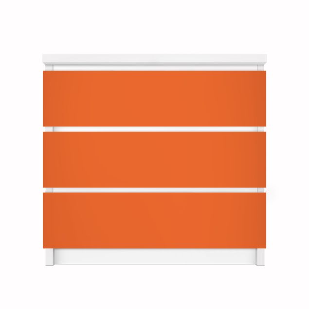 Carta adesiva per mobili IKEA - Malm Cassettiera 3xCassetti - Colour Orange