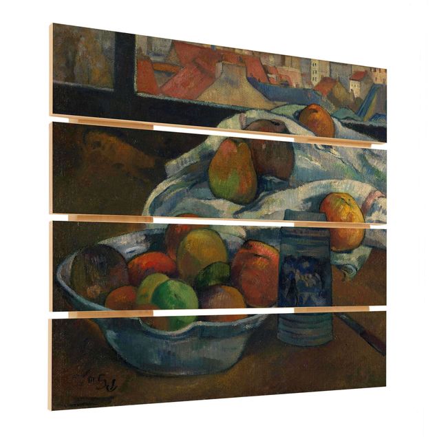 Stampa su legno - Paul Gauguin - Ciotola di frutta - Quadrato 1:1