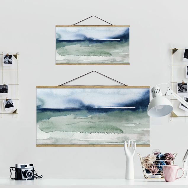 Foto su tessuto da parete con bastone - Ocean Waves I - Orizzontale 1:2