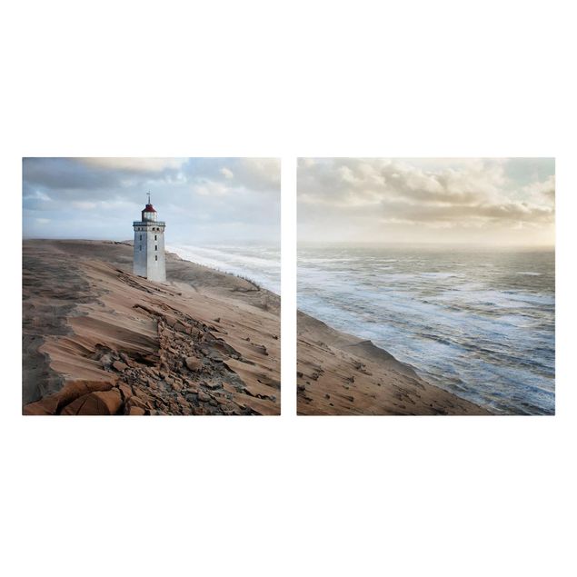 Stampa su tela 2 parti - Lighthouse In Denmark - Quadrato 1:1