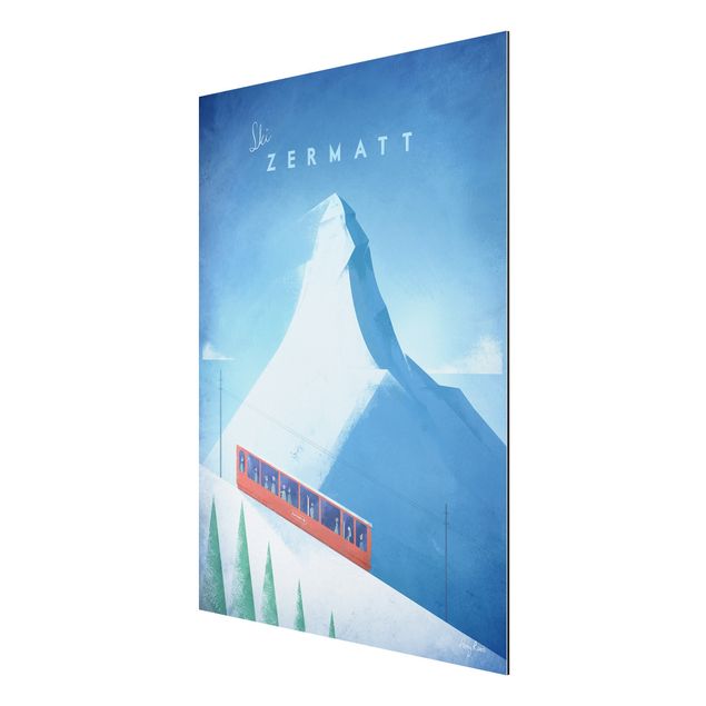 Stampa su alluminio - Poster di viaggio - Zermatt - Verticale 4:3